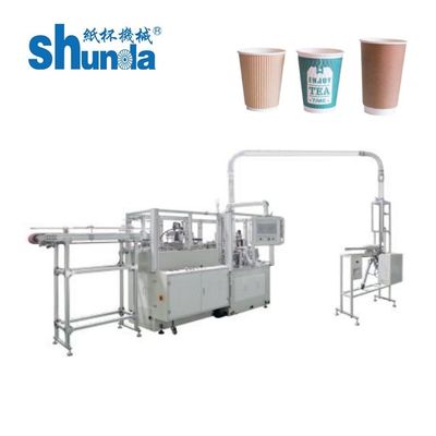 Qualität Vollautomatische doppel-wandige Papierkaffeetassen, die Maschine mit Steuerung des Bildschirm- herstellen und mit Ultraschall Fabrik