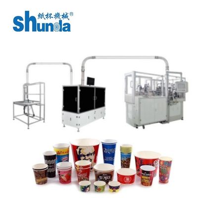Qualität Automatische 4OZ Papierkuppen Kaffeekuppenmachmaschine SHUNDA SMD-90 Fabrik