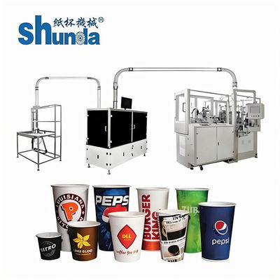 50ML Coffee Fully Automatic Paper Cup Making Machine With Metal Steel Table