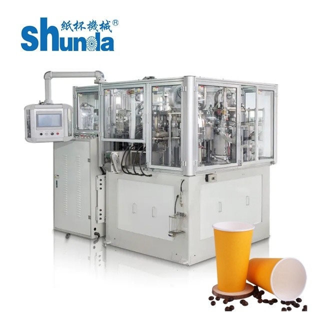 Ultrasonic  Ice Cream / Water Paper Cup Forming Machine 4oz - 16oz paper cup machine for making disposable cups