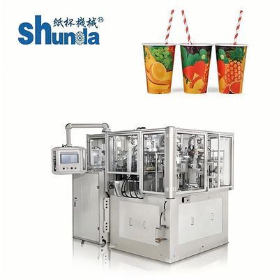 Automatische Papierschalen-Maschine, automatische Papierkaffeetasse-Teeschalen-Eiscremeschale, die Maschine 55ml-900ml beides hot&cold macht