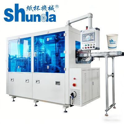 160 Stück/Min Servo Papierbechermaschine mit Heißluft- und Ultraschalldichtung, ideal für kalte Getränke